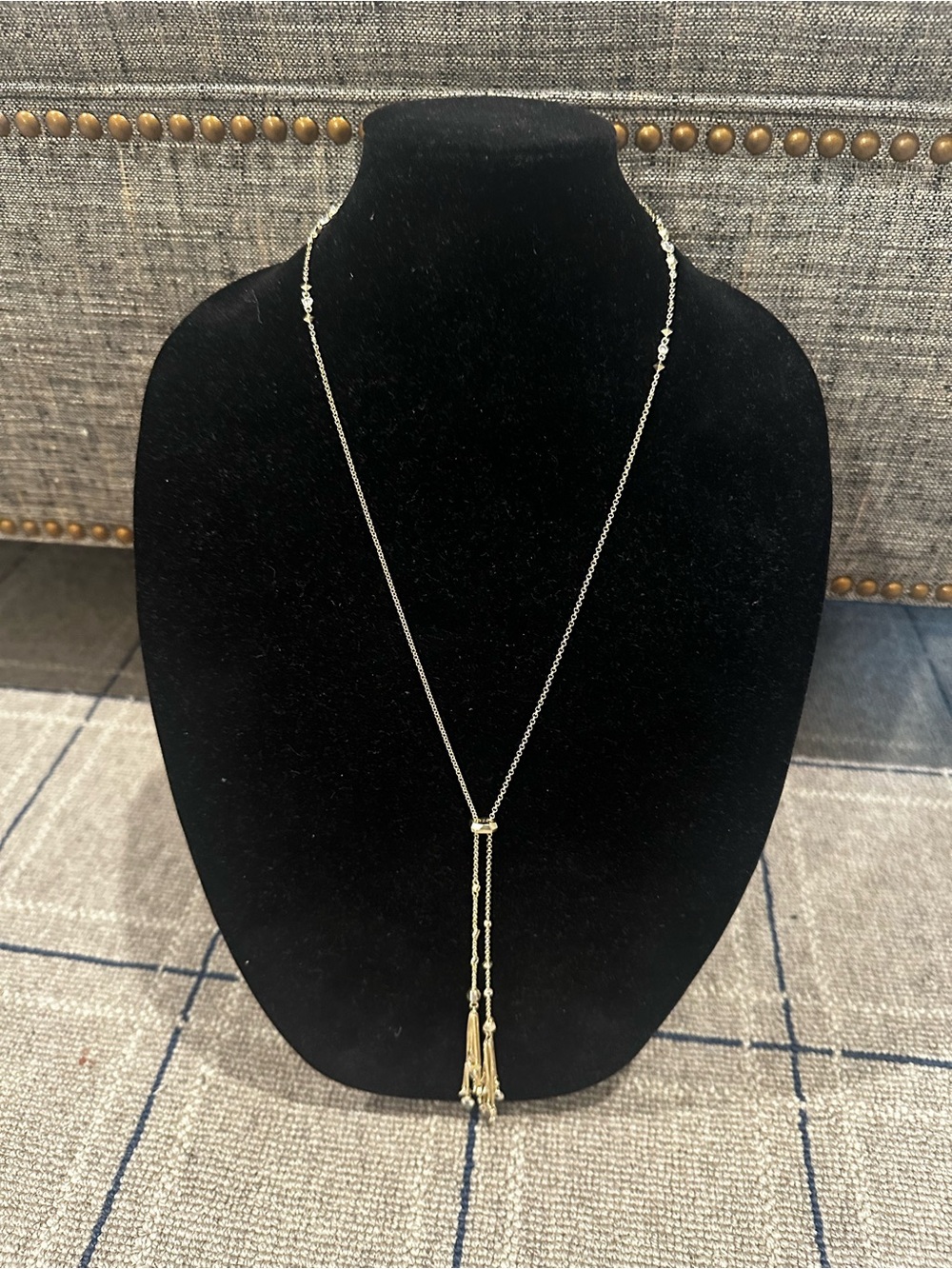 Kendra Scott Gold Double-Tassel Lariat Necklace - Picture 2 of 4